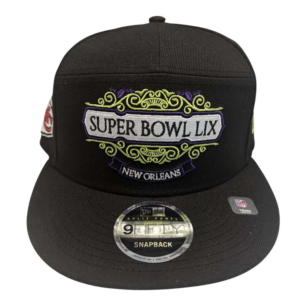 New Era Kansas City Chiefs 9FIFTY Super Bowl LIX Snapback Hat Black